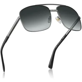 luxuskollektion Pilotenbrille Sonnenbrille Polarisiert UV400 Pilotenbrille Schwarz+farbverlauf Grau bunt