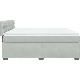 vidaXL Boxspringbett 180 x 200 cm Hellgrau