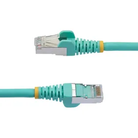 Startech StarTech.com 5 m CAT6a Kabel - LSZH-Raucharm, Halogenfrei - 10 Gigabit RJ45 LAN Kabel - SFTP Patchkabel - Aqua - CAT6a Verlegekabel - Abgeschirmtes Netzwerkkabel/Ethernet Kabel (NLAQ-5M-CAT6A-PATCH)