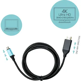 iTEC USB-C auf HDMI Kabel 2 m Schwarz