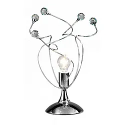 Kristall-Tischleuchte Trilly Chromfarben max. 22 Watt