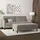 dorel home 3-Sitzer DOREL HOME "Presley", grau (taupe), B:203cm H:83cm T:83cm, Veloursstoff 100% Polyester, Sofas, Sofa mit Bett-Funktion und verstellbarer Rückenlehne