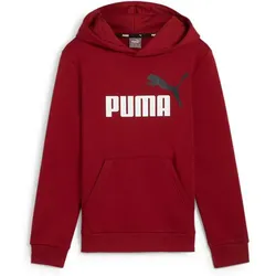 PUMA Kinder Sweatshirt ESS 2 Col Big Logo Hoodi, Intense Red, 128