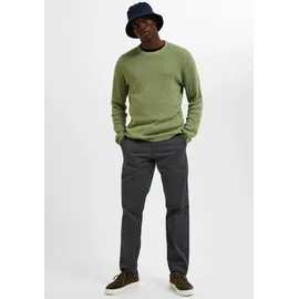 Selected slim fit Chino in unifarbenem Design Modell NEW MILES Dunkelgrau, 34/32
