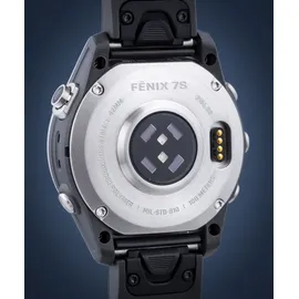 Garmin fenix 7S Standard silber mit graphitfarbenem Armband