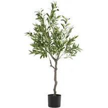 Tectake Künstlicher Olivenbaum Grün 120 cm