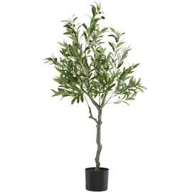 Tectake Künstlicher Olivenbaum Grün 120 cm