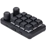 Luqeeg Mechanische Tastatur mit 12 Tasten, 2,4 G Kabellose Schaltertastatur, Programmierung, Makro-Mini-Tastatur mit Knöpfen, Mechanische Tastatur, Gaming-Tastatur, Funktionstastatur
