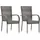 vidaXL Stapelstuhl 55,5 x 53,5 x 95 cm grau 2 St.