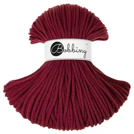 Bobbiny Makramee-Schnur geflochten 5 mm 100 m Weinrot