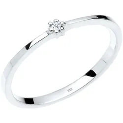 Elli DIAMONDS Ring Verlobungsring Diamant 925 Silber (0.015 ct.) 54 Damen 