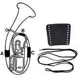 Gewa 720582 Handschutz Leder Flügelhorn, Schnürverschluss