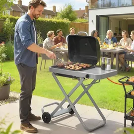 Outsunny Tragbarer Gasgrill 1-Brenner schwarz