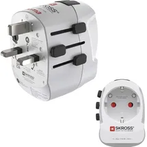 Hama Weltreiseadapter ProLight 0PD, 3-polig, 1x USB-C, 1x USB-A, 30 W