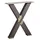 SO-Tech Bankgestell X-Form 50 x 50 mm 42 x 34,5 cm