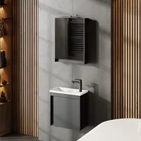 Planetmöbel Badmöbel Set mit Waschtisch inkl. Waschbecken und LED-Spiegelschrank