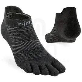 injinji Run Original Weight No-Show Socken Schwarz L