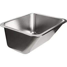 Zelvo Edelstahl Ausgussbecken links Einbauart schwarz Handbetätigung 630 x 530 mm