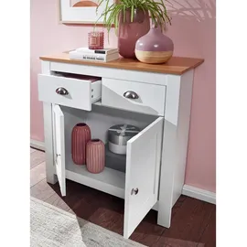 Wohnling Sideboard 79 x 81 x 34,5 cm Weiß / Eiche