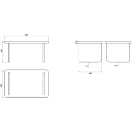 Selsey Couchtisch Wohnzimmertisch Set 2 Stück Beistelltisch Kaffeetisch Rechteckig Sofatisch 140x90 90x55 cm Eiche Geölt Usalo