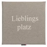 David Fussenegger Sitzkissen Porto 'Lieblingsplatz' 40 x 40 cm Rauch - Beige