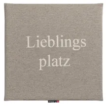 David Fussenegger Sitzkissen Porto 'Lieblingsplatz' 40 x 40 cm Rauch - Beige