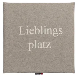 David Fussenegger Sitzkissen Porto 'Lieblingsplatz' 40 x 40 cm Rauch - Beige