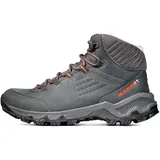 Mammut Nova IV Mid LTH Women | Wanderschuhe für Damen, Trekkingschuhe für Hiking und Wandern, Outdoor Schuhe, Leichte Bergschuhe, Mit Vibram Außensohle | Black-Hot Red, 8
