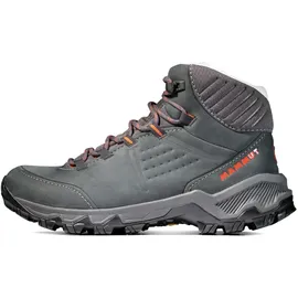 Mammut Nova IV Mid LTH Women | Wanderschuhe für Damen, Trekkingschuhe für Hiking und Wandern, Outdoor Schuhe, Leichte Bergschuhe, Mit Vibram Außensohle | Black-Hot Red, 8