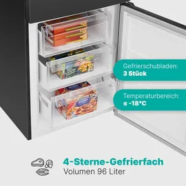 Bomann KG 7357 Kühl-Gefrierkombination (315 l, 1858 mm hoch, Dark Inox)