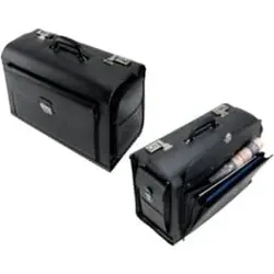 ALASSIO Pilotenkoffer Leder schwarz Alassio 45057