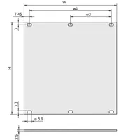 Schroff Frontplatten ungeschirmt - TEILFRONTPL.6HE 84TE VORELOX