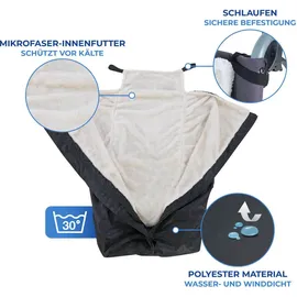 Maximex Rollstuhl-Wärmesack, Wasser- und winddichter Rollstuhlsack, Schutz vor Kälte, Nässe und Schmutz, Polyester, 130 cm Länge