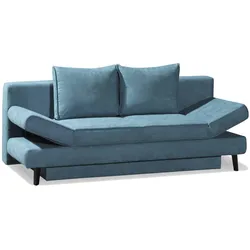 Schlafsofa Stanley Stoff Blau, Grün Petrol