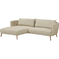 Schöner Wohnen Ecksofa SCHÖNER WOHNEN-KOLLEKTION "Pearl - 5 Jahre Hersteller-Garantie, auch in Bouclé L-Form" Sofas Gr. B/H/T: 270cm x 71cm x 160cm, Boucle, Longchair links, beige (sand) Maße (BHT): 27071160 cm, Füße aus Massivholz