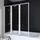 Marwell Badewannenfaltwand weiß 3-teilig 125x143 cm, Schwenkbare Duschwand für Badewanne, 4 mm Sicherheitsglas, Aluminiumprofile ohne sichtbare Verschraubungen, beidseitig montierbar