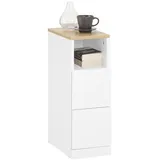 SoBuy Nachttisch Weiß , Holzwerkstoff , 20x60x35 cm , Schlafzimmer, Nachttische