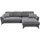 Froschkönig24 Bern Ecksofa 281 x 189 cm, mit Schlaffunktion und Bettkasten Dunkelgrau