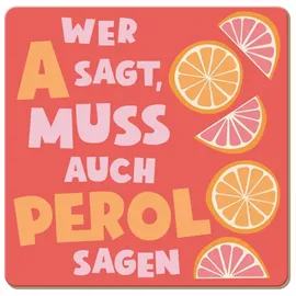 Grafik-Werkstatt Grafik Werkstatt lustiger Untersetzer aus Kork | Wer A SAGT