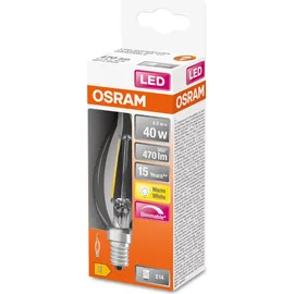 Osram LED Lampe mit E14 5 W, 470 lm, 2700 K, Filament dimmbar