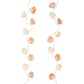 MARELIDA LED Lichterkette Blumen 1,4 m Weiß/Rosa