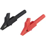VOLTCRAFT MSK-102 Krokodilklemme Buchse 4 mm Schwarz, Rot