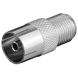 Adapter, F-Buchse - IEC/Koax-Buchse