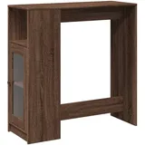 vidaXL Bartisch mit Regal Braun Eiche 101x40x103,5 cm Holzwerkstoff