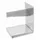 vidaXL Buchstütze Aluminium 11x14x17,5 cm Silber 2 St.