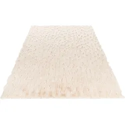 Teppich OBSESSION "My Valley 245", beige (natur), B:80cm H:22mm L:150cm, Polyester, Teppiche, Uni Farben, Hoch-Tief Effekt, besonder weich, Wohnzimmer