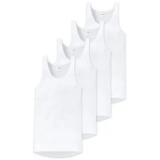 Schiesser Unterhemd Original Classics mit längerer Rückenpartie im 4er Pack weiß XL