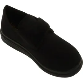 Fischer Schuhe Unisex-Klett-Hausschuh für Herren, Schwarz 48 EU