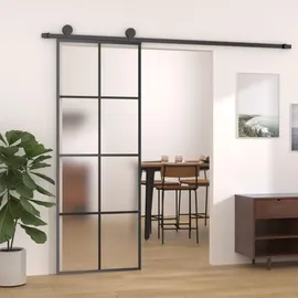 vidaXL Schiebetür rechts 76 x 205 cm schwarz