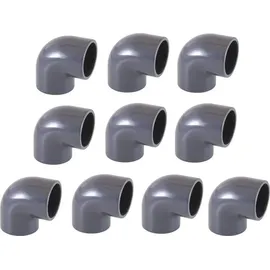 Powerhaus24 10er PVC Winkel 90 Grad D 50 mm